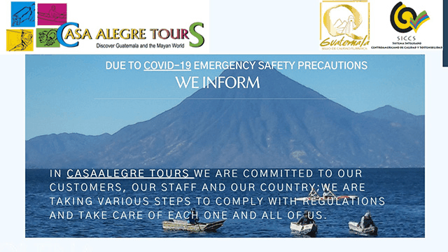 Casa Alegre Tours Guatemala Covid-19 prevention measures